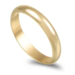 Aliança ouro amarelo - Meia Cana Alta 3,1mm