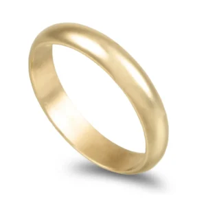 Aliança ouro amarelo - Meia Cana Alta 3,8mm