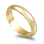 Aliança ouro amarelo - Meia Cana Alta 4,1mm