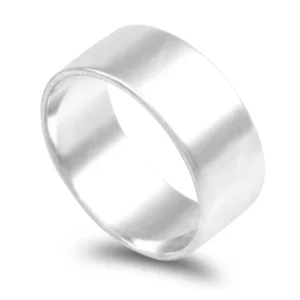 Aliança ouro branco – Anilha 8mm