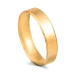 Aliança anilha com bisel em ouro amarelo - 5mm de largura