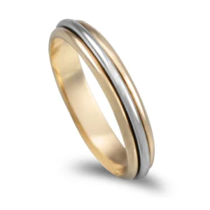Aliança Filé Bicolor Com 3,5mm De Largura
