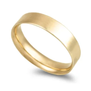 Aliança ouro amarelo – Anilha amendoada 4,5mm