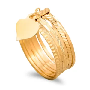 Aliança 7 dias em ouro amarelo - 9mm