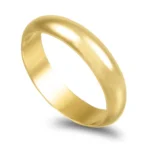 Aliança ouro franco - Meia Cana Alta 4,1mm