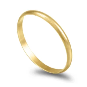 Aliança ouro franco - Meia Cana Alta 1,8mm