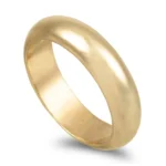 Aliança ouro amarelo - Meia Cana Alta 5,3mm