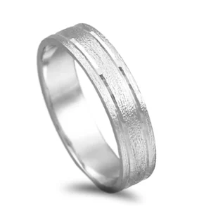 Aliança ouro branco - 5mm