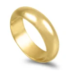 Aliança ouro franco - Meia Cana Alta 6mm