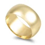 Aliança ouro amarelo - Meia Cana Vistosa 9mm