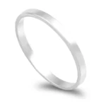 Aliança ouro branco – Anilha 2mm