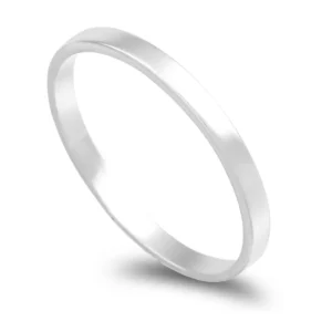 Aliança ouro branco – Anilha 2mm