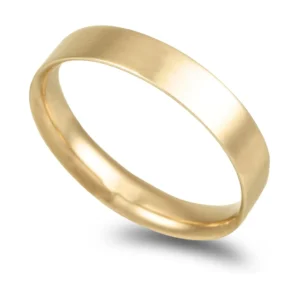 Aliança ouro amarelo – Anilha amendoada 3,5mm