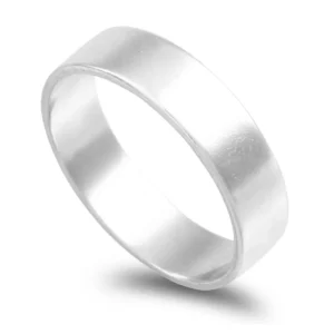 Aliança ouro branco – Anilha 5mm