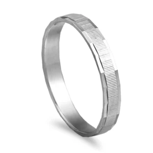 Aliança ouro branco de 19,2kl - 3mm