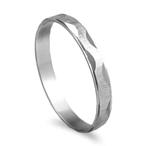 Aliança ouro branco de 19,2kl - 3mm