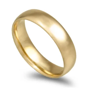 Aliança ouro amarelo – Amêndoa Leve 5mm