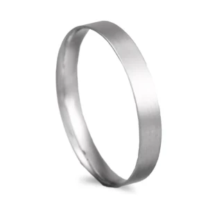 Aliança ouro branco com acabamento acetinado - 3mm