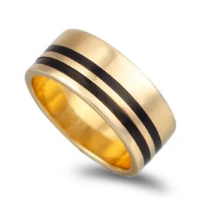 Aliança Em Ouro 19,2KL Com 8mm De Largura