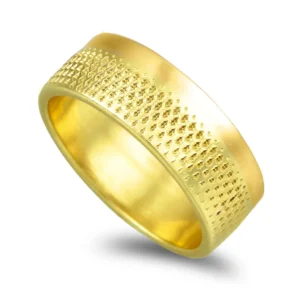Aliança ouro amarelo e verde de 19,2kl - 7mm