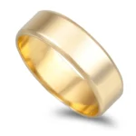 Aliança Ouro Amarelo Bisel 6mm De Largura