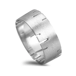ALIANÇA ACETINADA OURO BRANCO 19,2KL