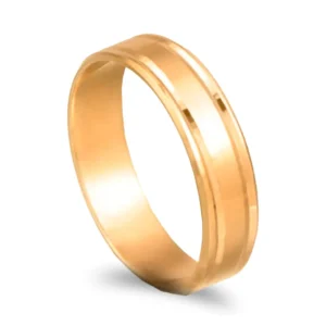 Aliança ouro amarelo 19,2kl - 6mm de largura