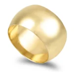 Aliança ouro amarelo - Meia Cana Vistosa 12mm