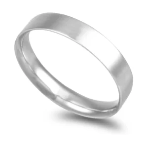 Aliança ouro branco – Anilha amendoada 3,5mm