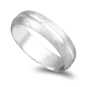 ALIANÇA OURO BRANCO COM SULCO CENTRAL