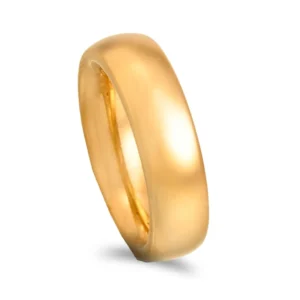 Aliança ouro amarelo - Amendoa facetada grossa - 6mm