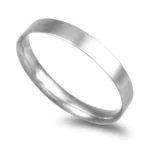 Aliança ouro branco – Anilha amendoada 3,0mm