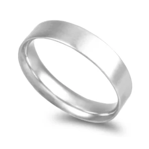 Aliança ouro branco – Anilha amendoada 4,5mm