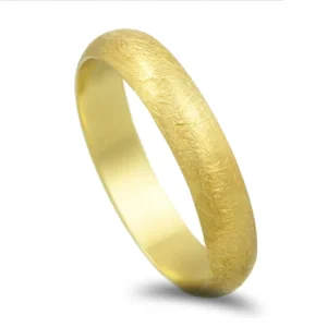Aliança meia cana média em ouro verde - 4mm