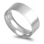 Aliança ouro branco – Anilha amendoada 7,0mm