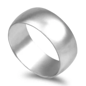 Aliança ouro branco - Meia Cana Vistosa Leve 7,5mm