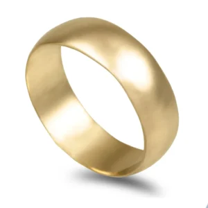 Aliança ouro amarelo – Meia Cana Vistosa Leve 5,5mm
