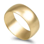 Aliança ouro amarelo – Meia Cana Vistosa Leve 7,5mm