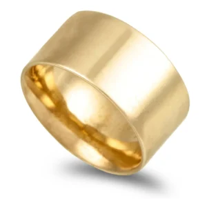 Aliança ouro amarelo – Anilha amendoada 12,0mm