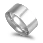 Aliança ouro branco – Anilha amendoada 10,0mm
