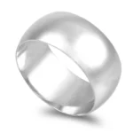 Aliança ouro branco - Meia Cana Vistosa 9mm
