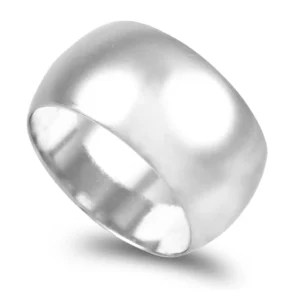 Aliança ouro branco - Meia Cana Vistosa 11mm