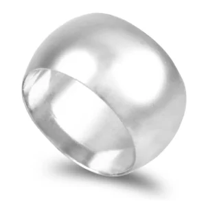 Aliança ouro branco - Meia Cana Vistosa 12mm