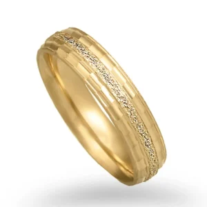 Aliança ouro franco com 4mm de largura