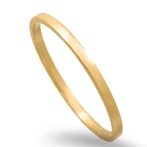 Aliança ouro amarelo de 19,2kl com 1mm de largura