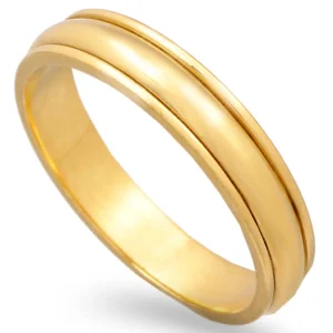 Aliança ouro amarelo de 19,2kl 4mm