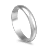 Aliança ouro branco - Meia Cana Alta 3,8mm