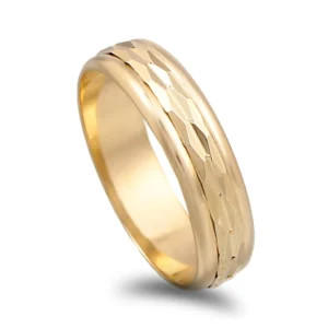 Aliança ouro amarelo de 9kl - 5mm