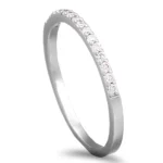 Anel ouro branco de 19,2kl com diamantes