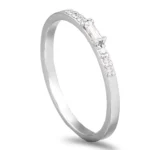 Anel ouro branco com Diamantes
